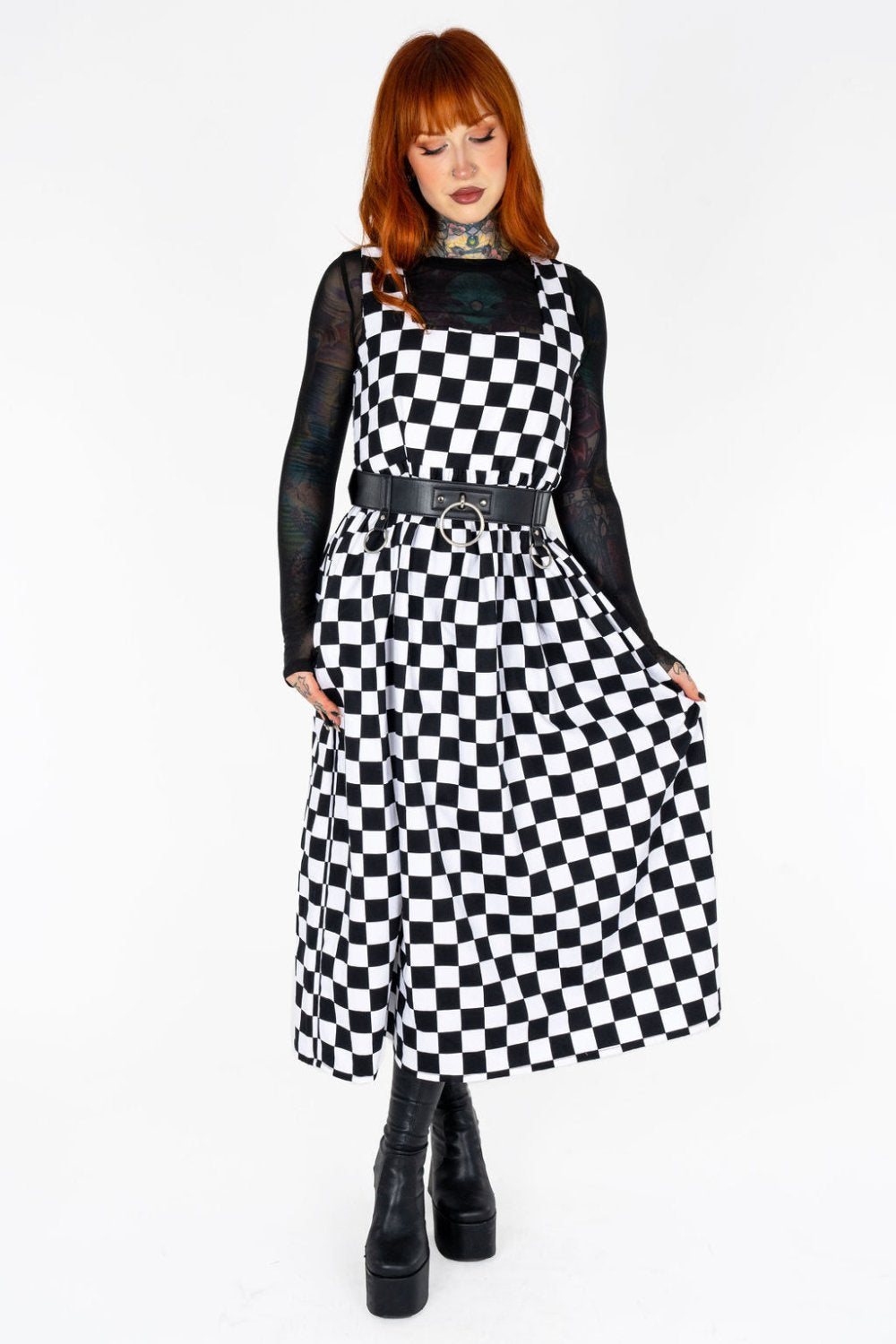 Black and white checkerboard dress hotsell