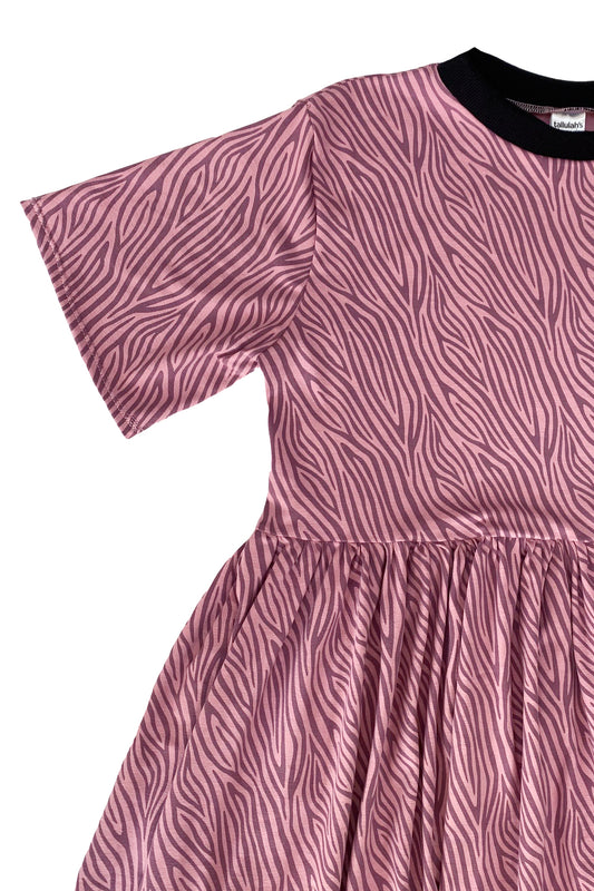 Amelia Dress in Pink Zebra