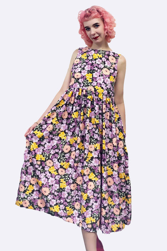 Bright Floral Midi Dress