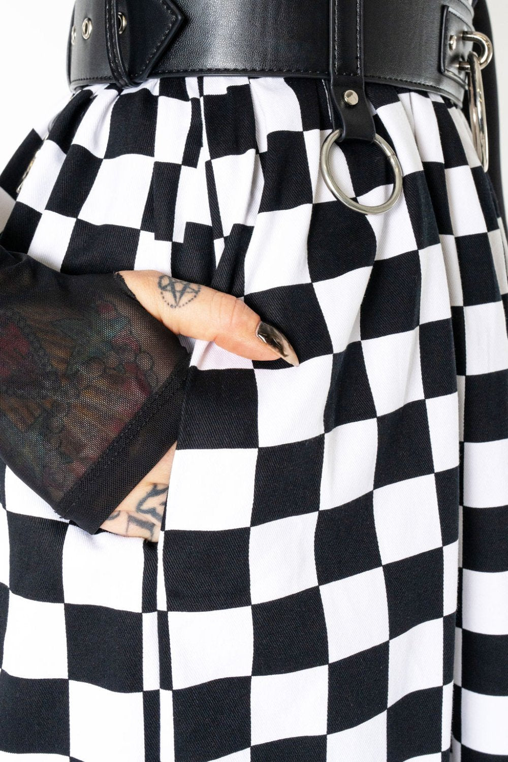 Lottie Dress in Checkerboard