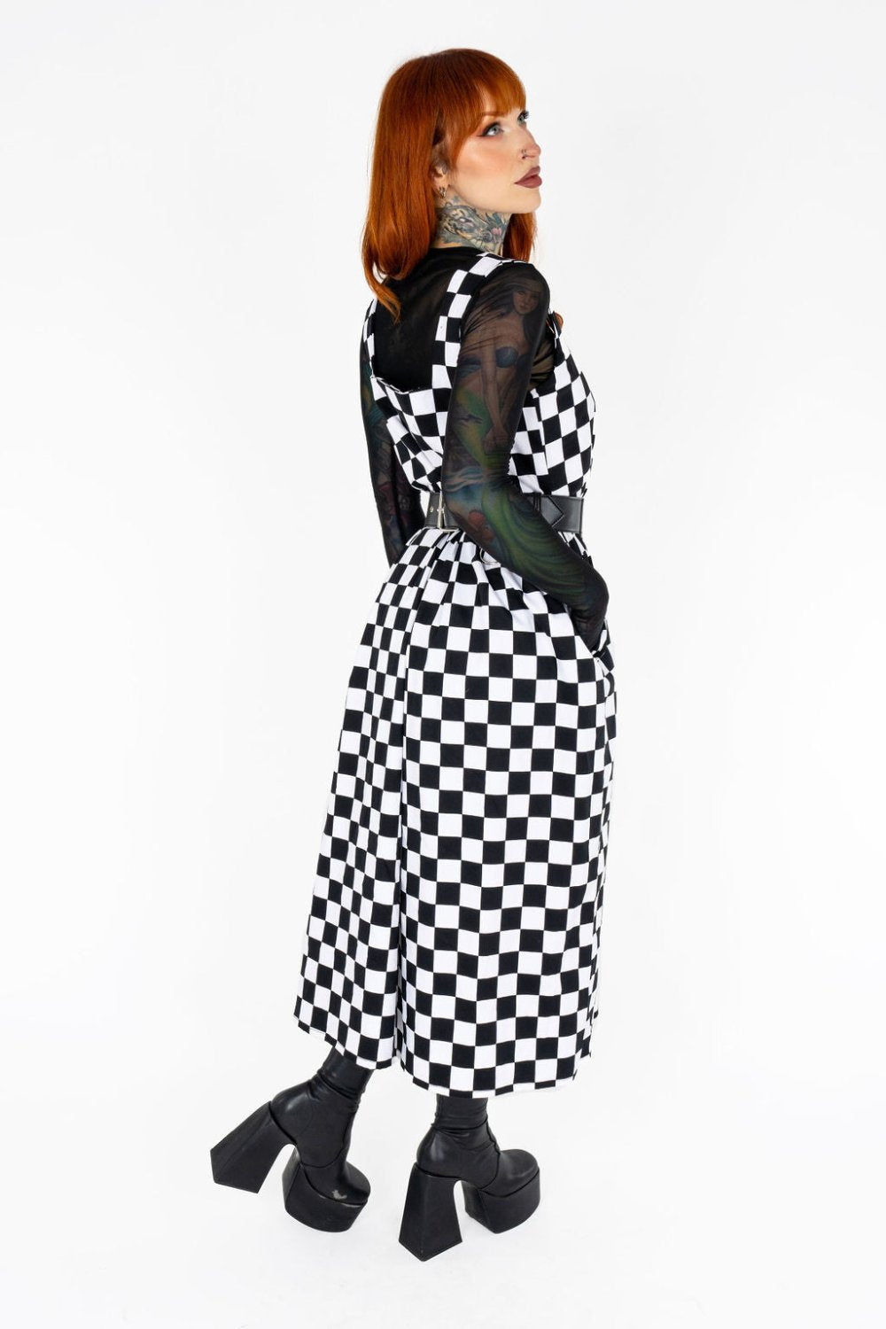 Lottie Dress in Checkerboard