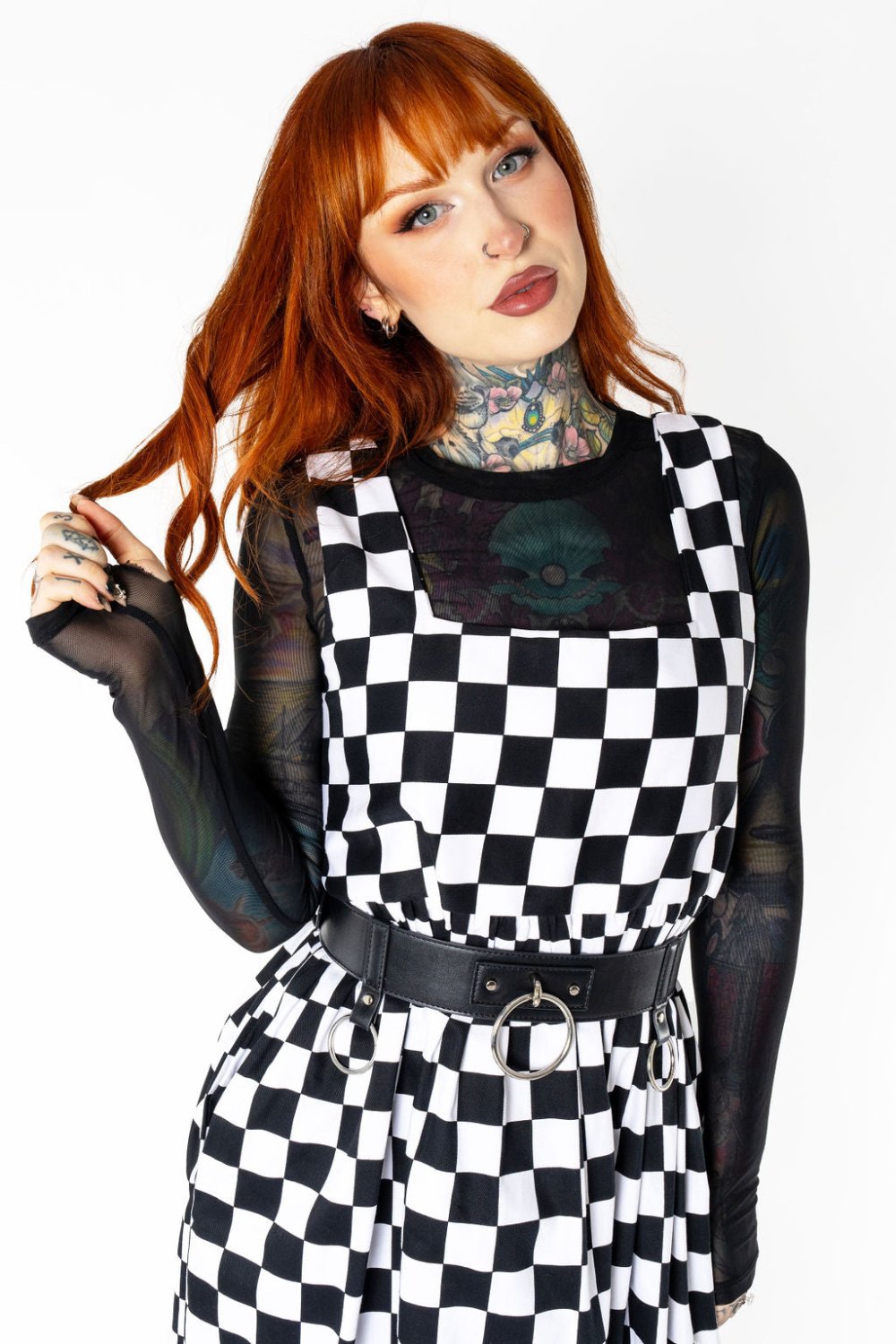 Lottie Dress in Checkerboard