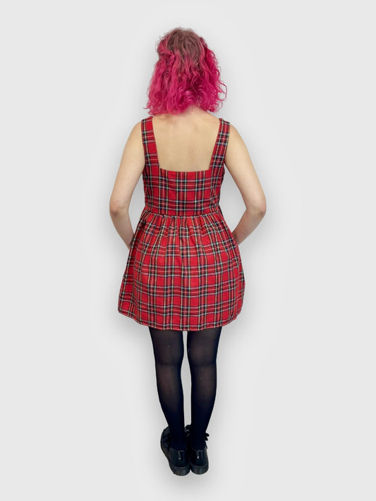 Roxanne Dress in Red Tartan