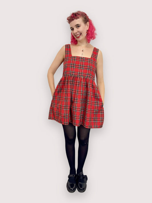 Roxanne Dress in Red Tartan