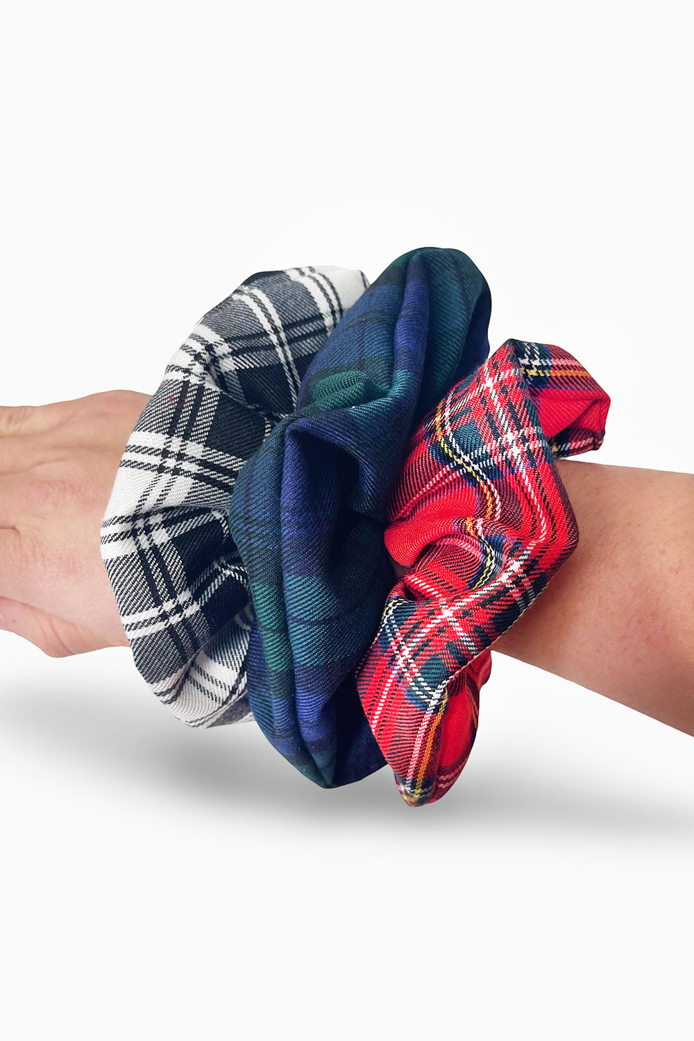 Large Scrunchie Trio in Tartans