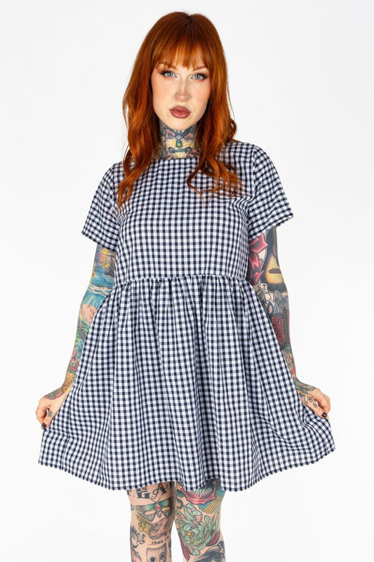 Emily Dress in Black Gingham