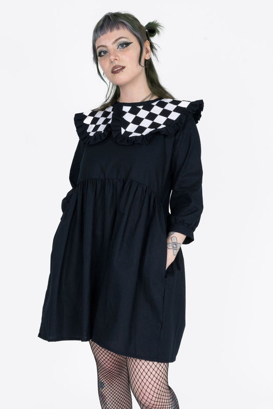 Mallory Dress in Black Checkerboard