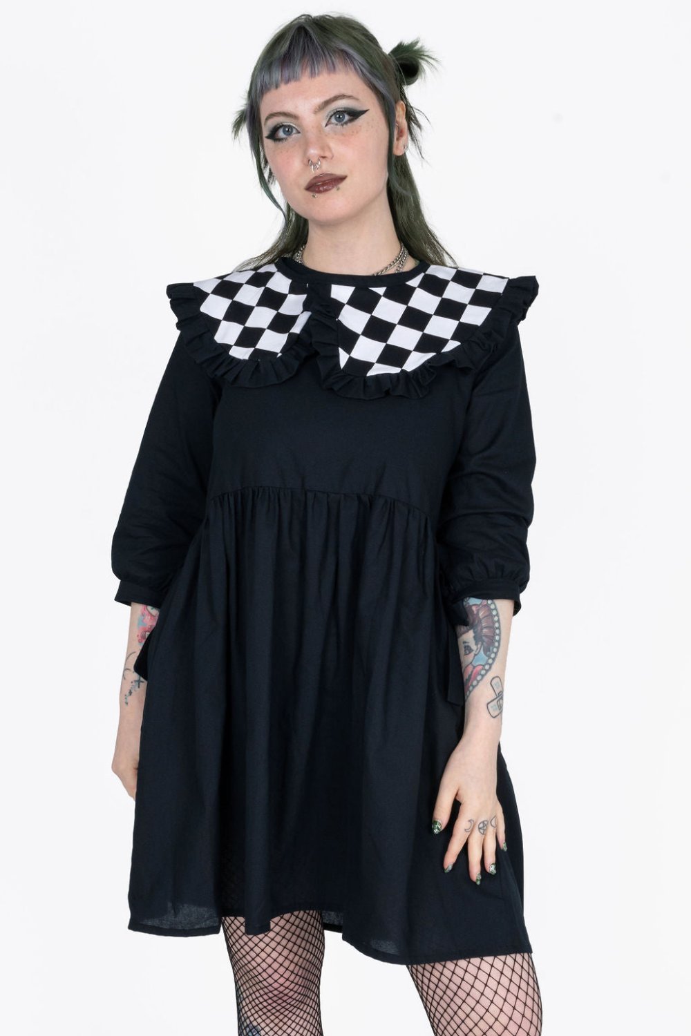 Mallory Dress in Black Checkerboard