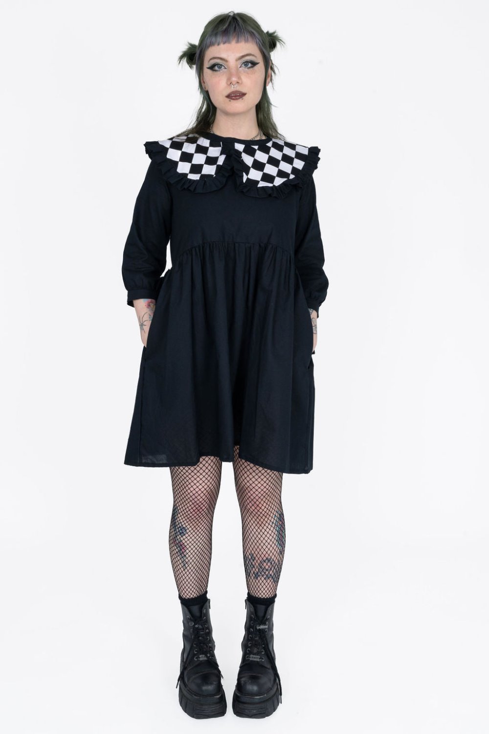 Mallory Dress in Black Checkerboard