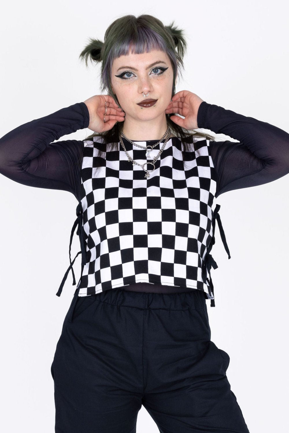 Domi Top in Checkerboard