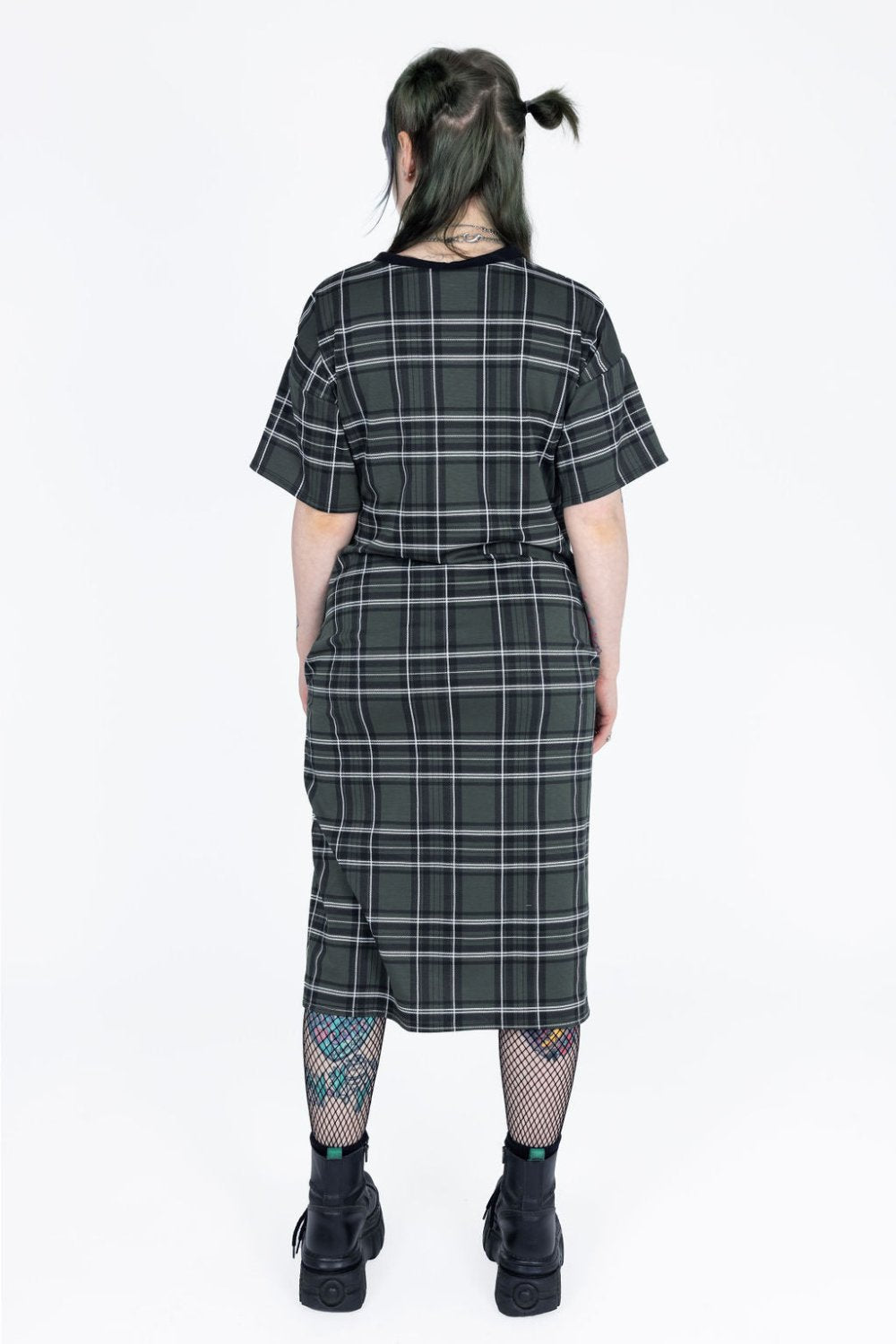 Becky Dress in Green Tartan