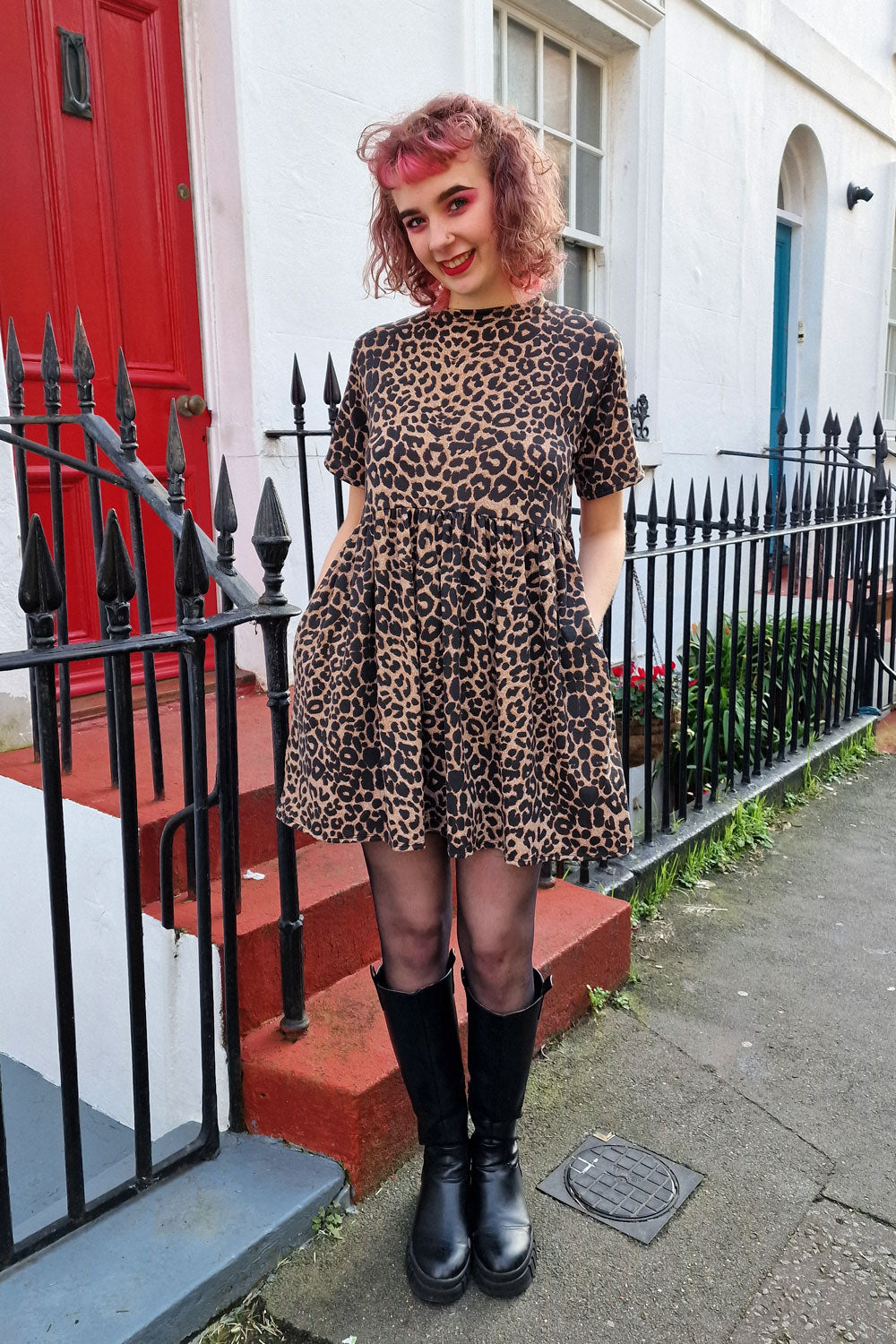 Amelia Dress in Leopard Print