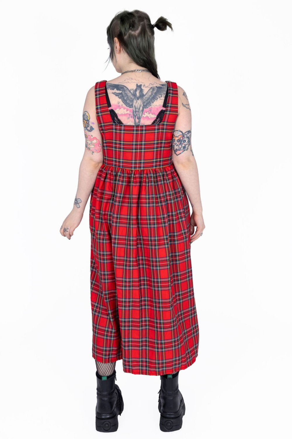 Lottie Dress in Red Tartan