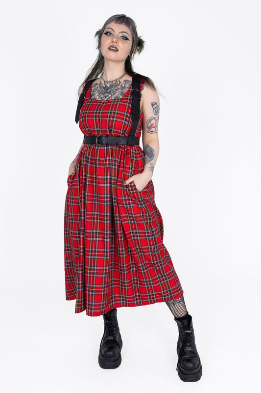 Lottie Dress in Red Tartan