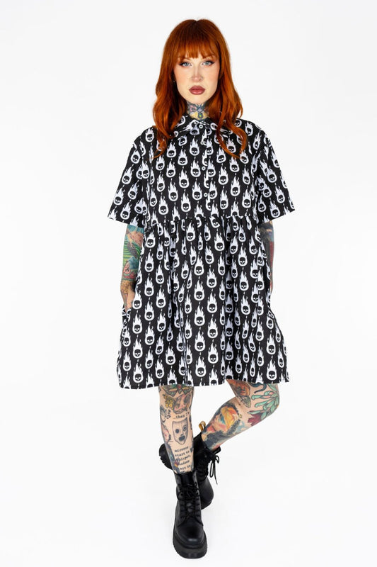 Danni Dress in Hellfire Black