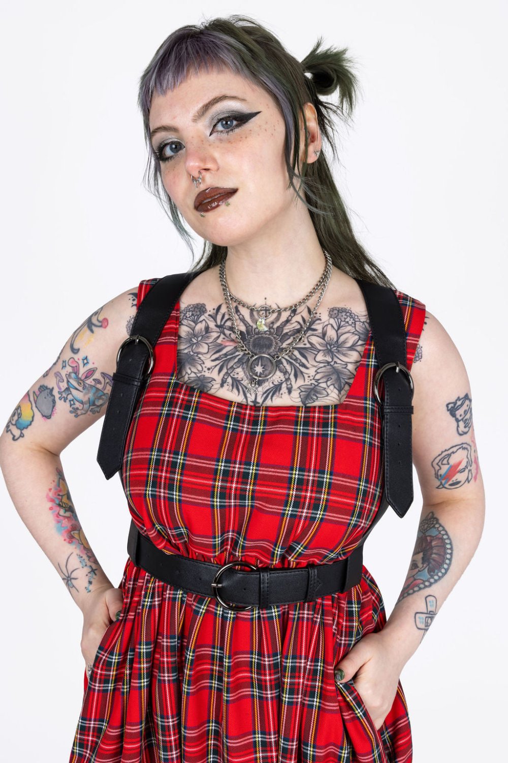 Lottie Dress in Red Tartan