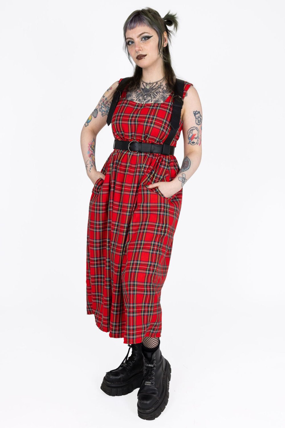 Lottie Dress in Red Tartan