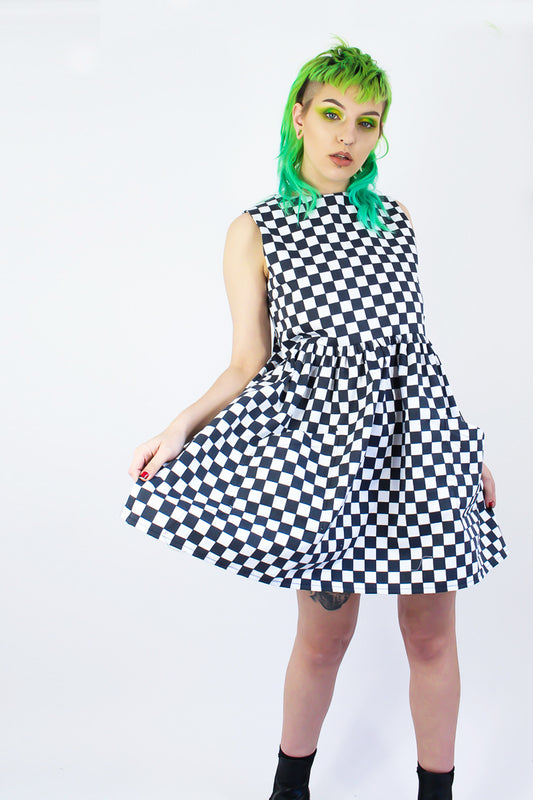 Hayley Dress in Checkerboard