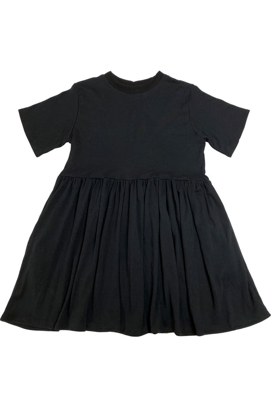 Amelia Dress in Black Organic Cotton